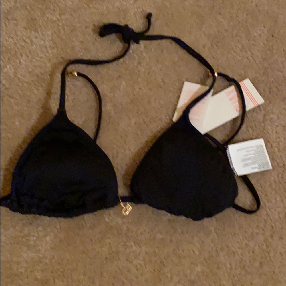 BLACK COLOR MIX TRIANGLE TOP and THONG Bottom NWT - Picture 11 of 14